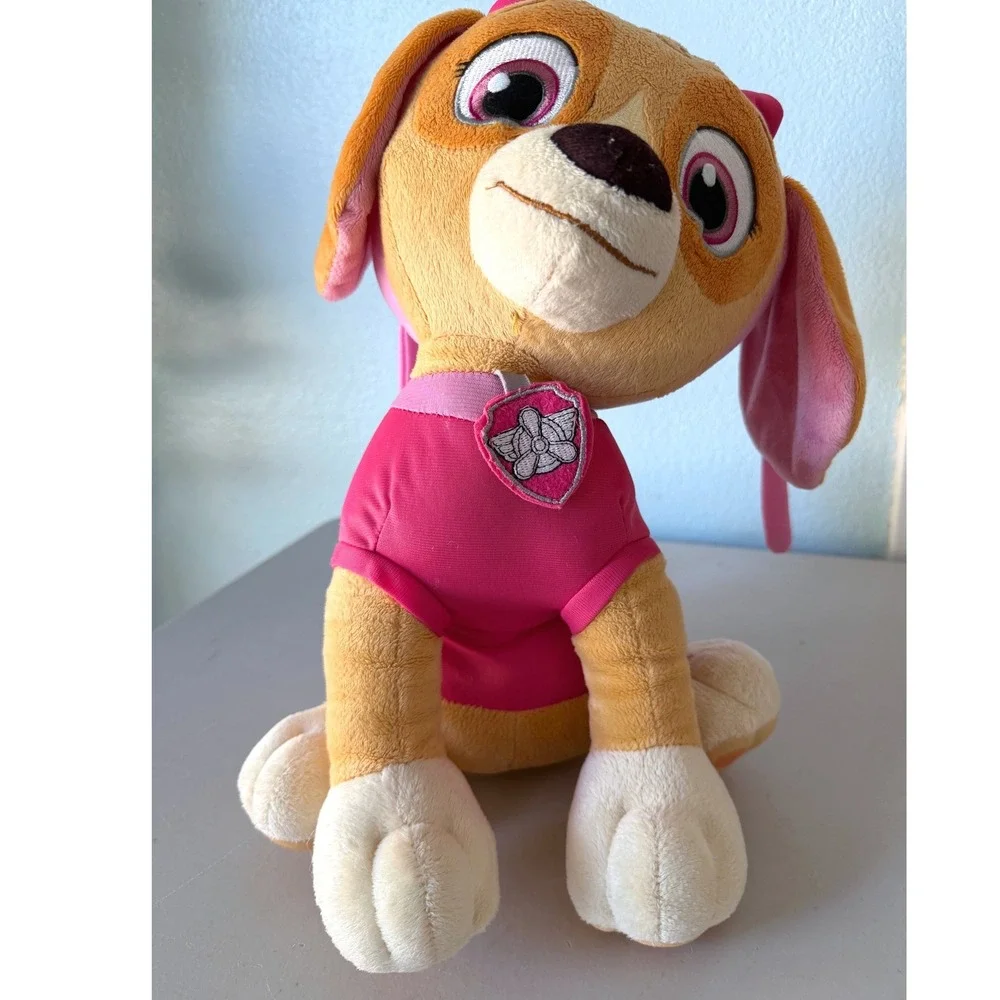 Paw Patrol 15 Inch Skye Plush Stuffed Animal Toy Pink Aviator Outfit Pup Dog